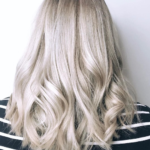 silvery white blonde womans hairstyle