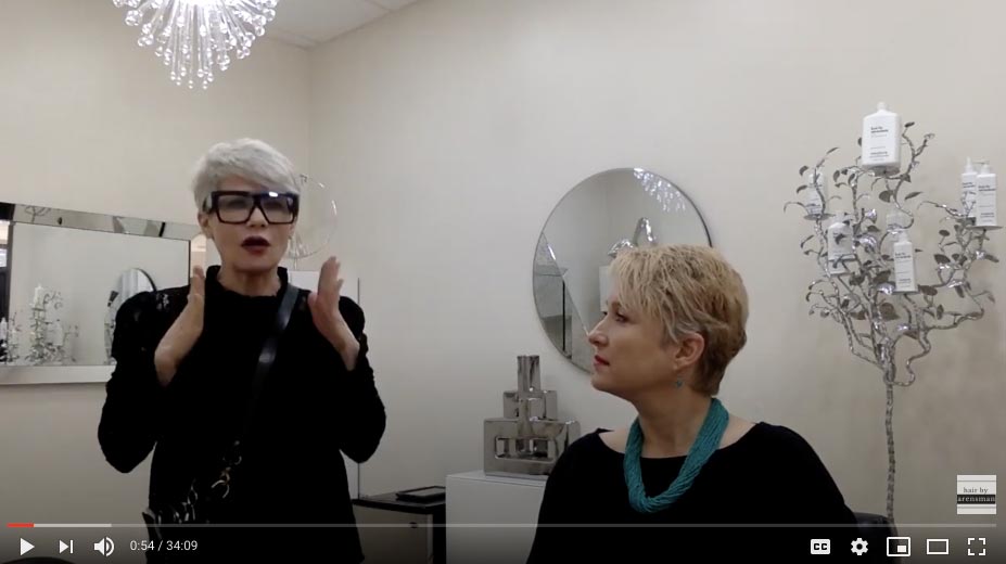 womans hairdressing salon consult video cover