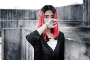 magenta hairstyle