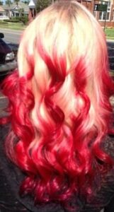 bold red blonde balayage