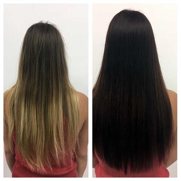 womans hair coloring correction salon plano texas