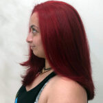 burgundy magenta hair coloring correction plano texas
